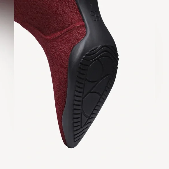 Cosy Island Burgundy Pointed Toe Heeled Long Boots- Brand New - Picture 6 of 15